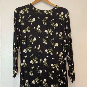 Reformation black floral dress
